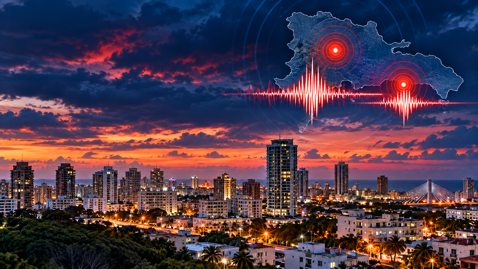 Dos sismos de magnitudes 4.3 y 4.8 sacudieron República Dominicana este domingo