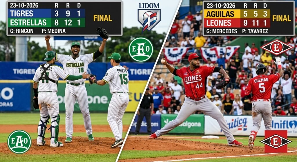 Estrellas y Leones imponen su ley en una jornada dominada por el ataque en LIDOM